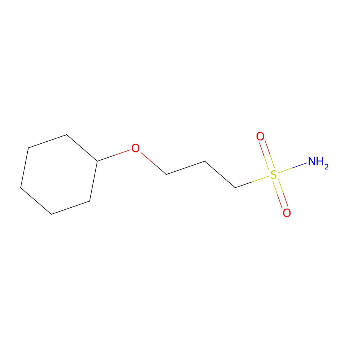 3-(Cyclohexyloxy)propane-1-sulfonamide molecular structure, CAS 1343919-10-7