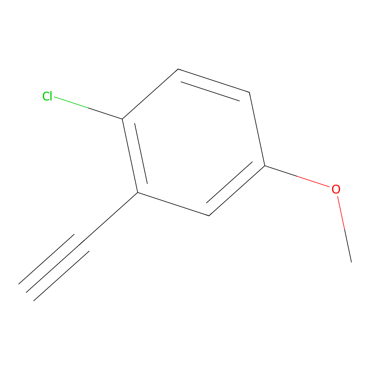 1-Chloro-2-ethynyl-4-methoxybenzene molecular structure, CAS 1343921-70-9