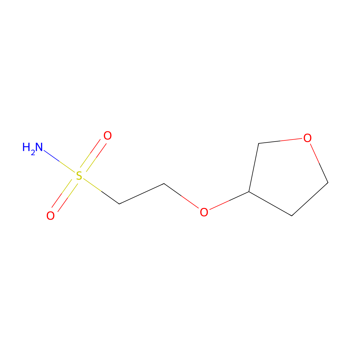 2-(Oxolan-3-yloxy)ethane-1-sulfonamide molecular structure, CAS 1343922-85-9