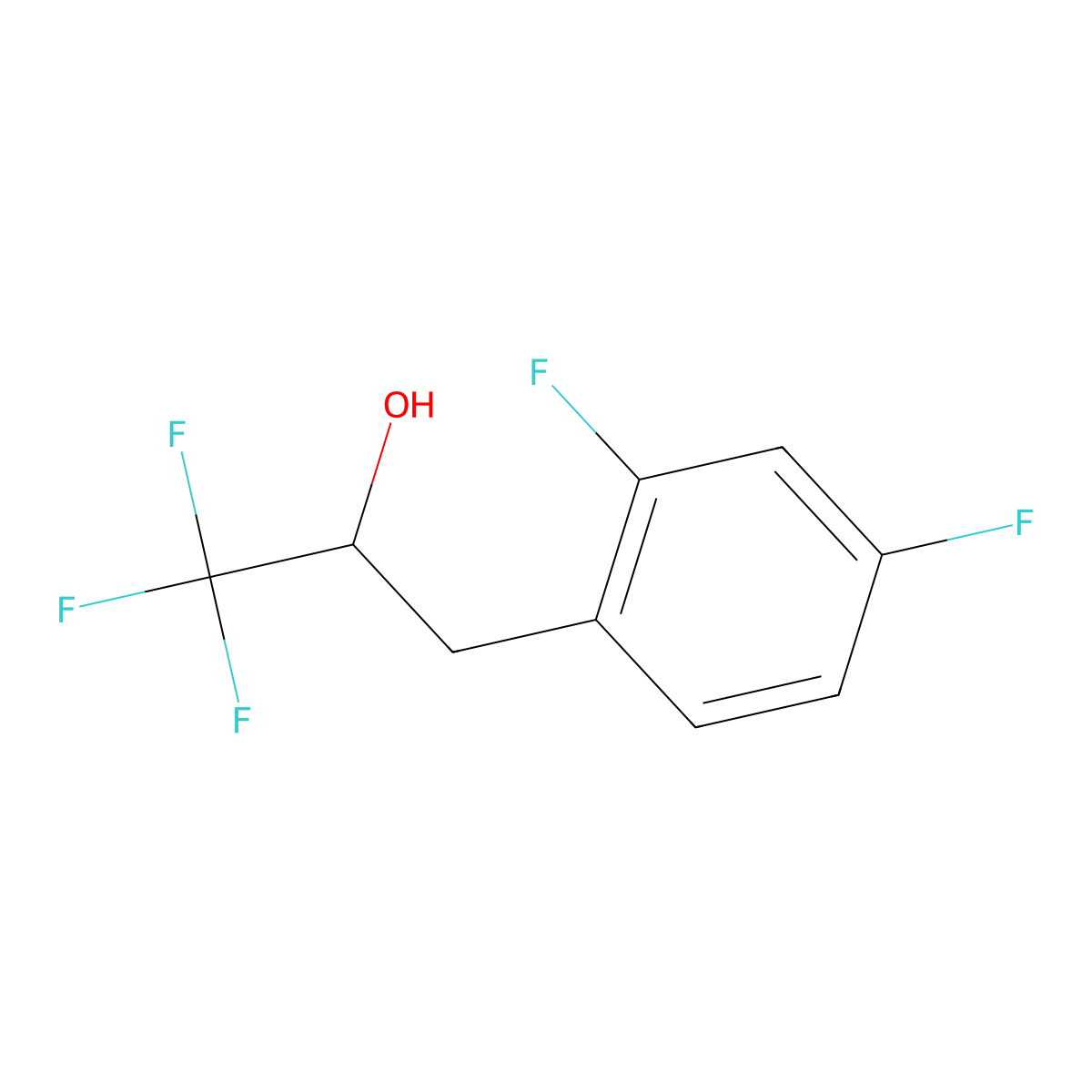 3-(2,4-Difluorophenyl)-1,1,1-trifluoropropan-2-ol molecular structure, CAS 1343923-97-6