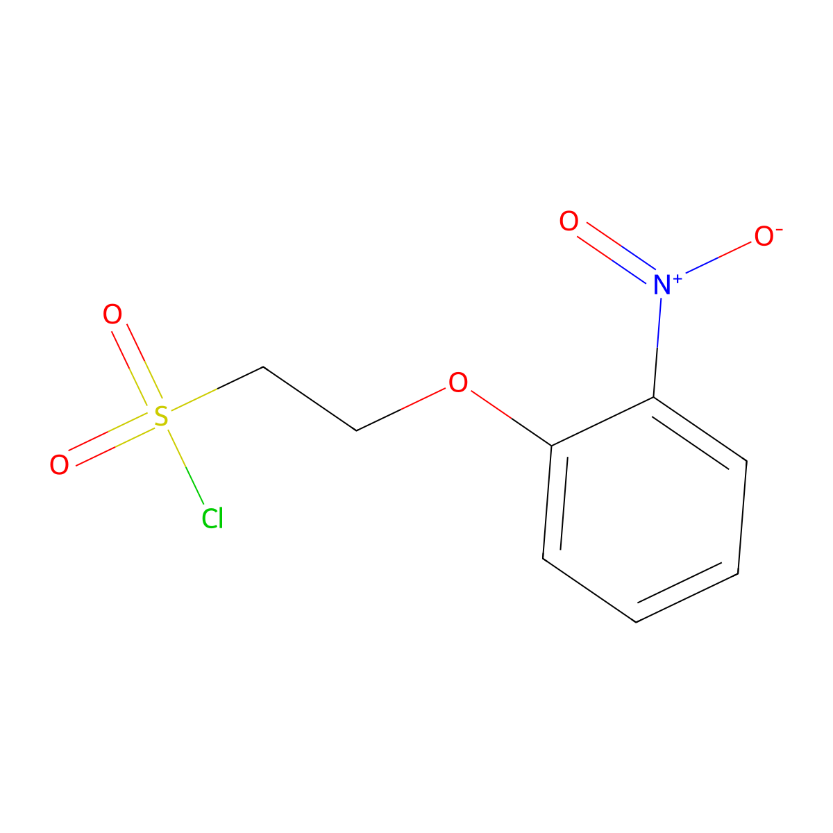 2-(2-Nitrophenoxy)ethane-1-sulfonyl chloride molecular structure, CAS 1343925-02-9