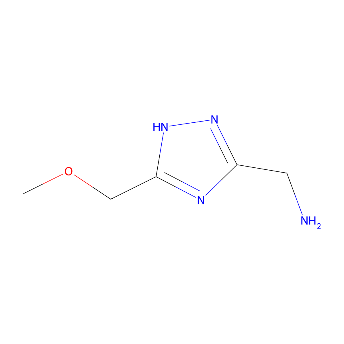 (5-(Methoxymethyl)-4h-1,2,4-triazol-3-yl)methanamine molecular structure, CAS 1343930-53-9