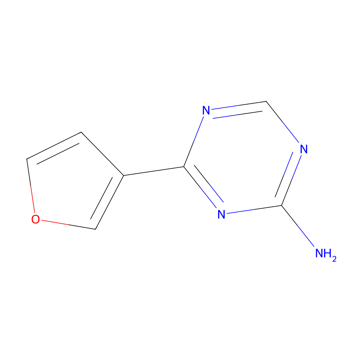 4-(3-Furyl)-1,3,5-triazin-2-amine molecular structure, CAS 1343931-27-0