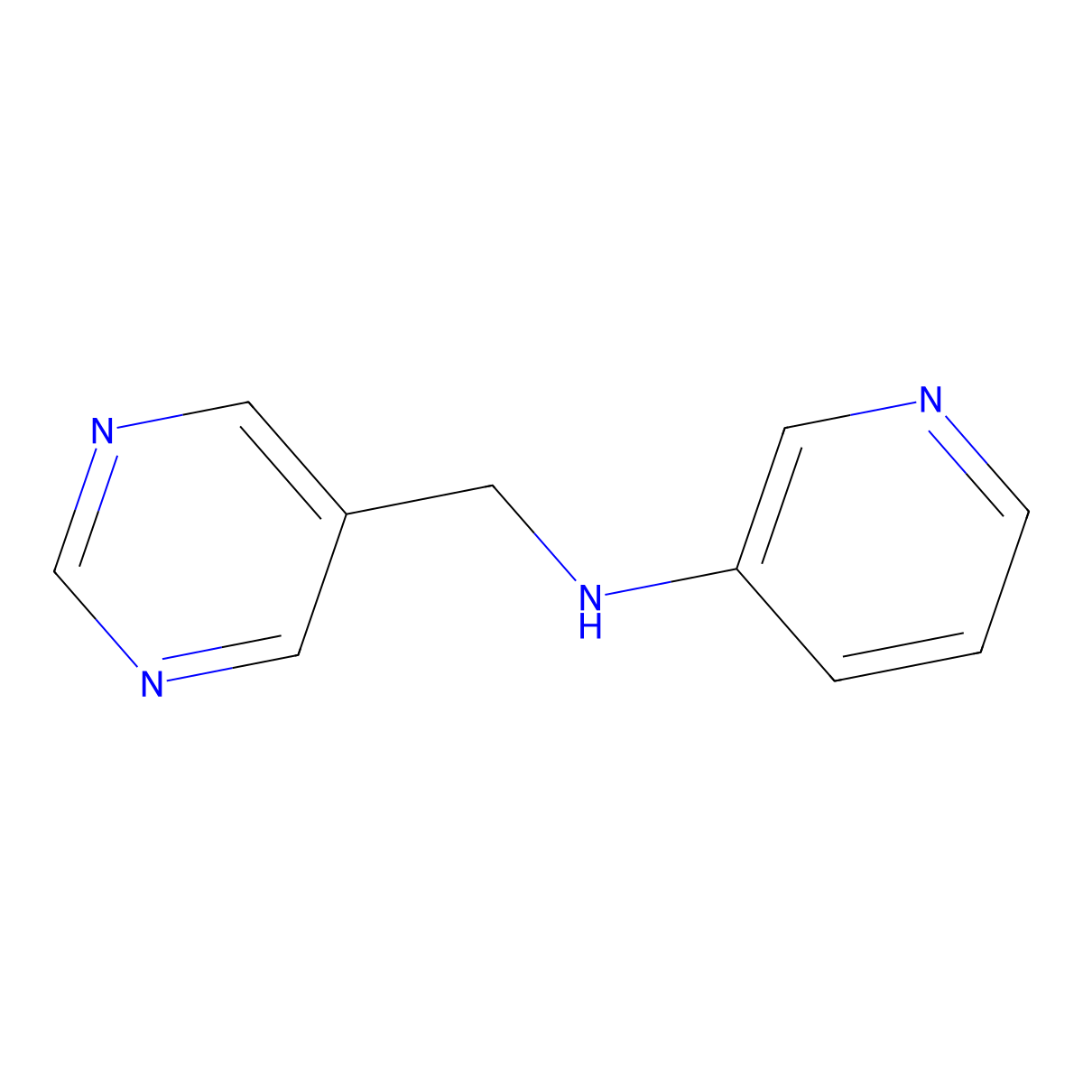 N-(pyrimidin-5-ylmethyl)pyridin-3-amine molecular structure, CAS 1343932-46-6