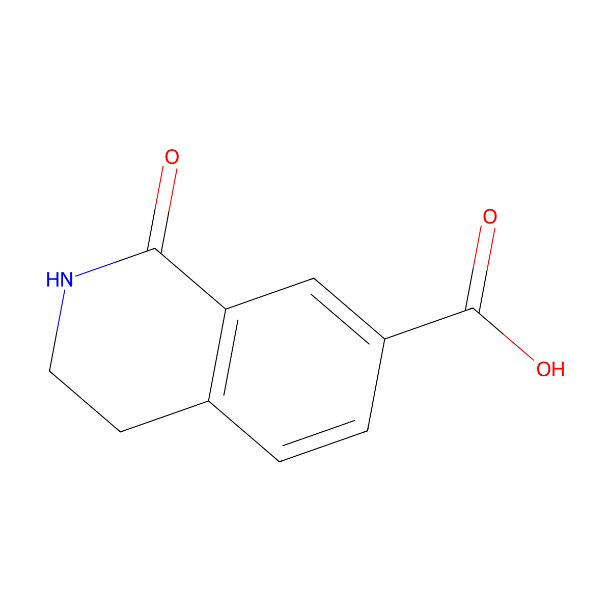 1-Oxo-1,2,3,4-tetrahydroisoquinoline-7-carboxylic acid molecular structure, CAS 1343932-64-8