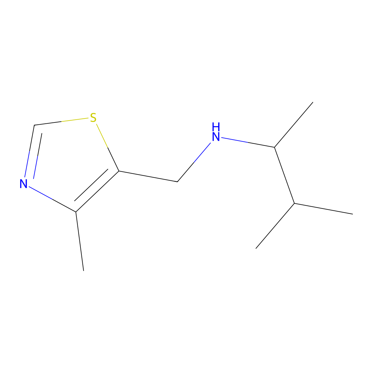 [(4-Methyl-1,3-thiazol-5-yl)methyl](3-methylbutan-2-yl)amine molecular structure, CAS 1343934-46-2