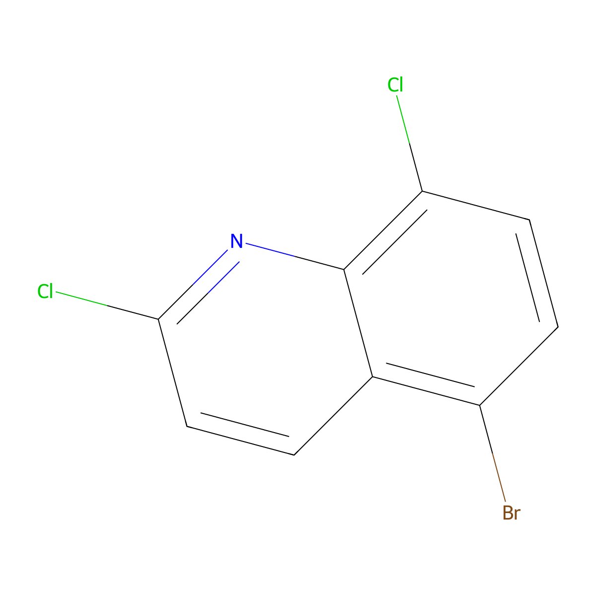 5-Bromo-2,8-dichloroquinoline molecular structure, CAS 1343934-72-4