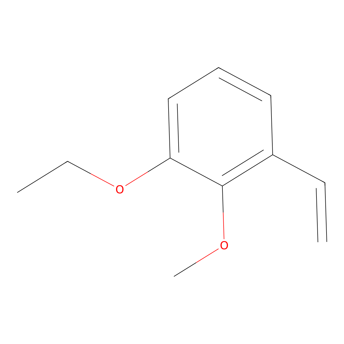 1-Ethoxy-2-methoxy-3-vinylbenzene molecular structure, CAS 1343935-16-9