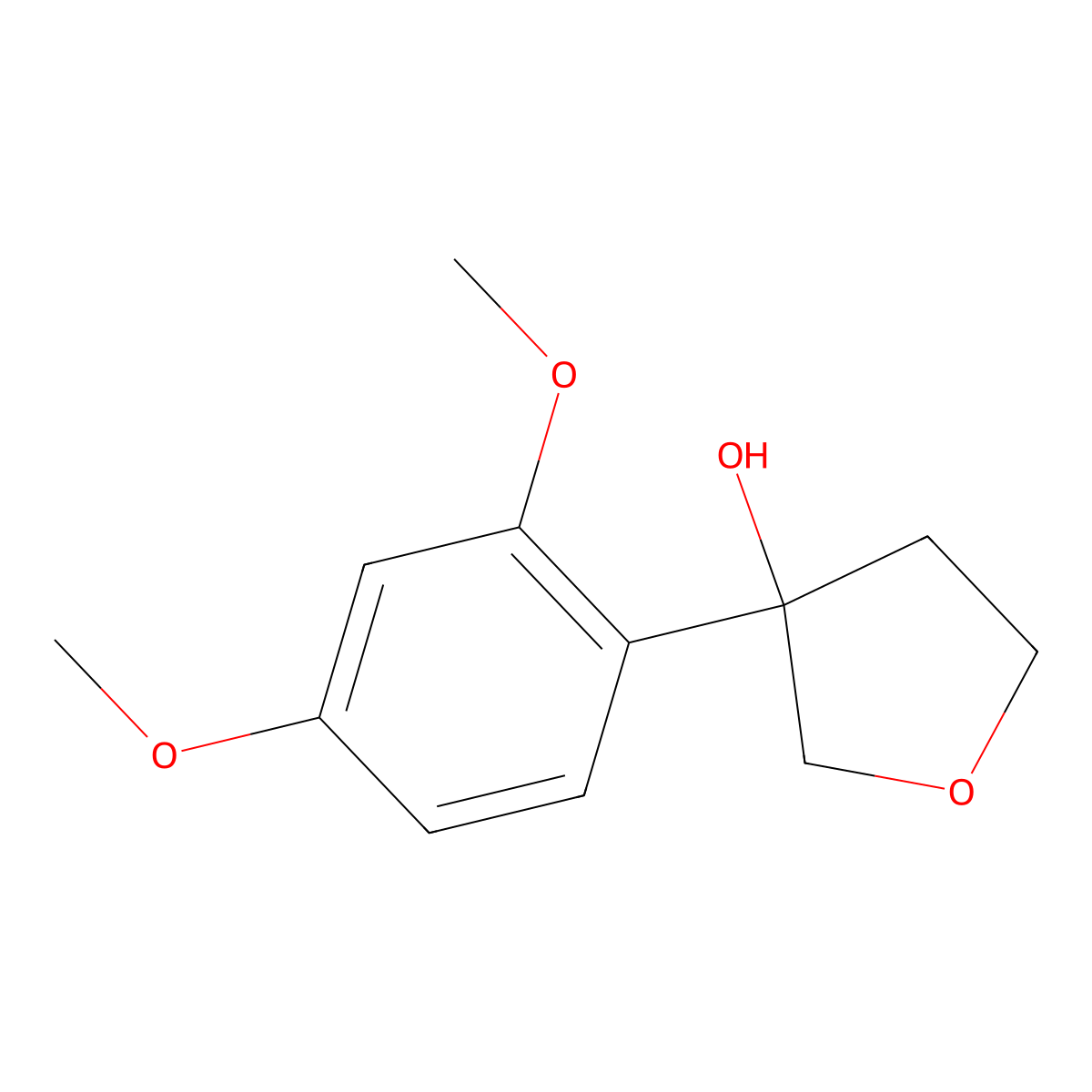 3-(2,4-Dimethoxyphenyl)oxolan-3-ol molecular structure, CAS 1343935-30-7