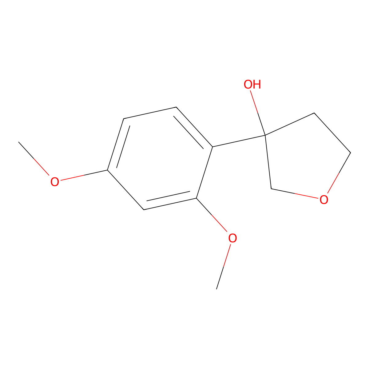 3-(2,4-Dimethoxyphenyl)oxolan-3-ol molecular structure, CAS 1343935-30-7