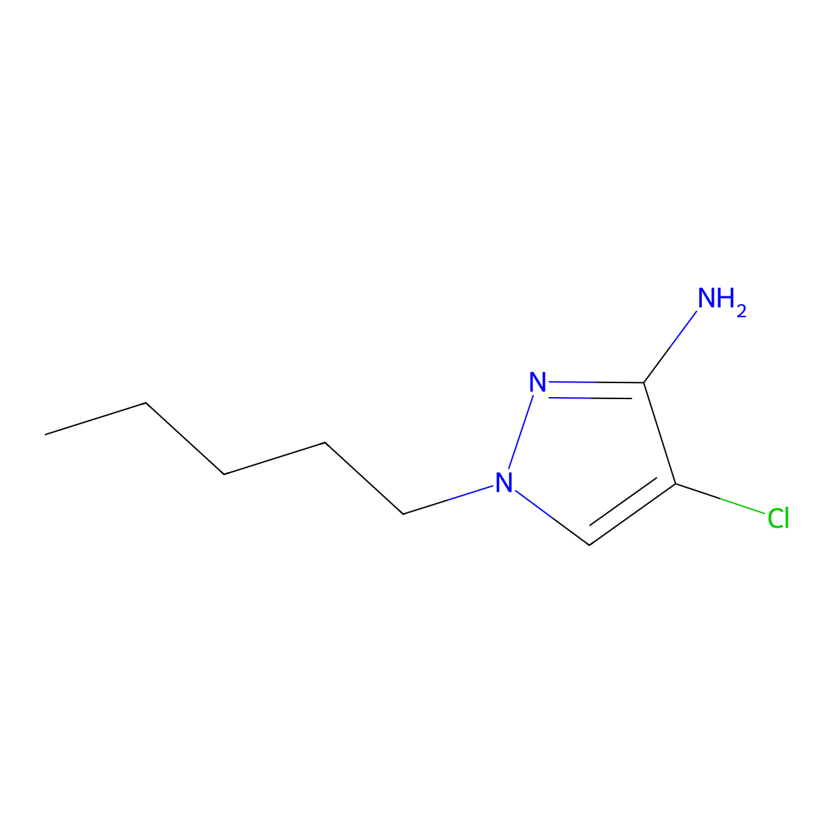 4-Chloro-1-pentyl-1h-pyrazol-3-amine molecular structure, CAS 1343935-69-2