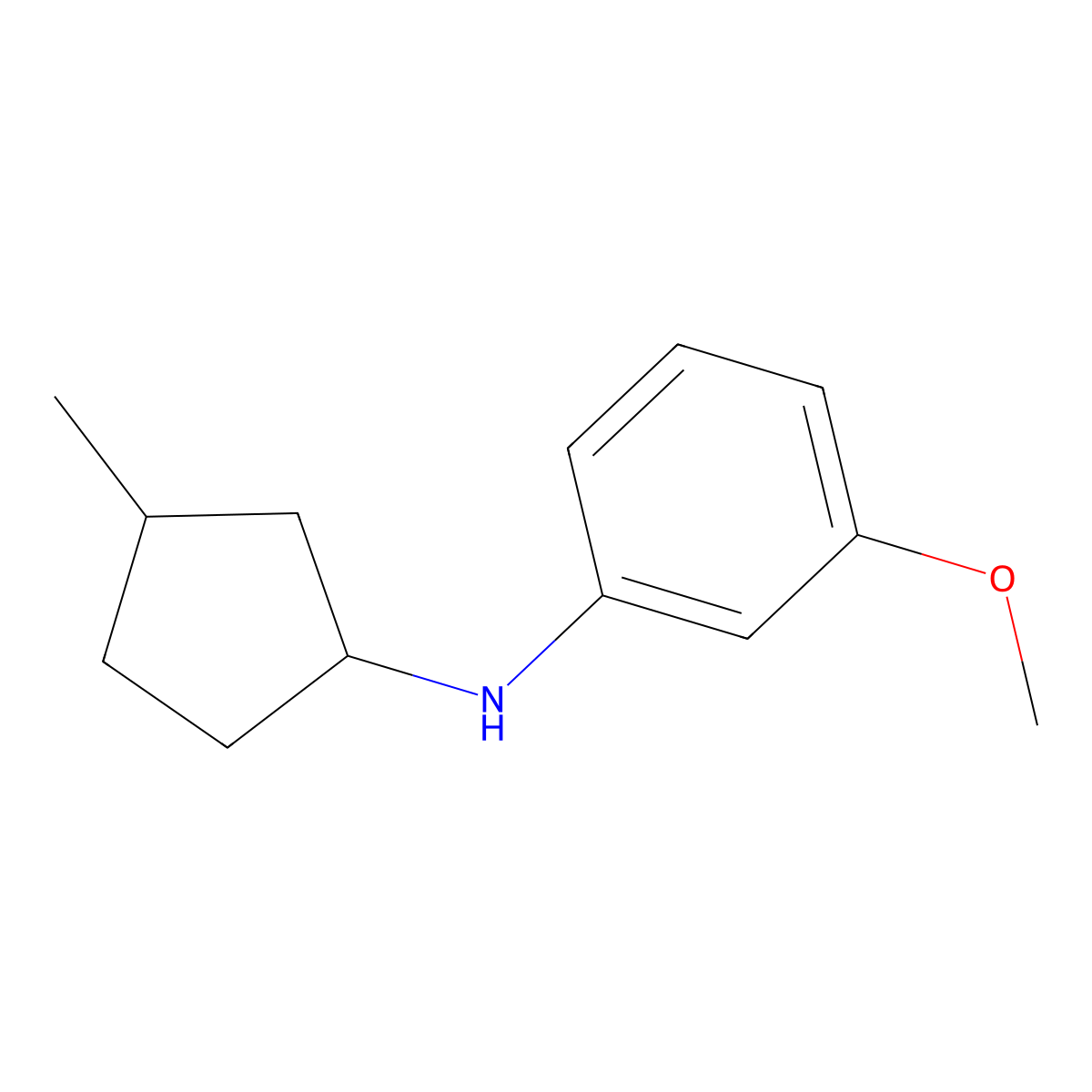 3-methoxy-N-(3-methylcyclopentyl)aniline molecular structure, CAS 1343935-99-8
