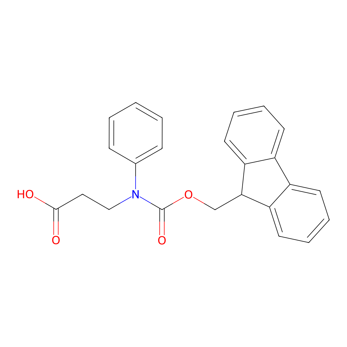 3-({[(9H-fluoren-9-yl)methoxy]carbonyl}(phenyl)amino)propanoic acid molecular structure, CAS 1343939-90-1