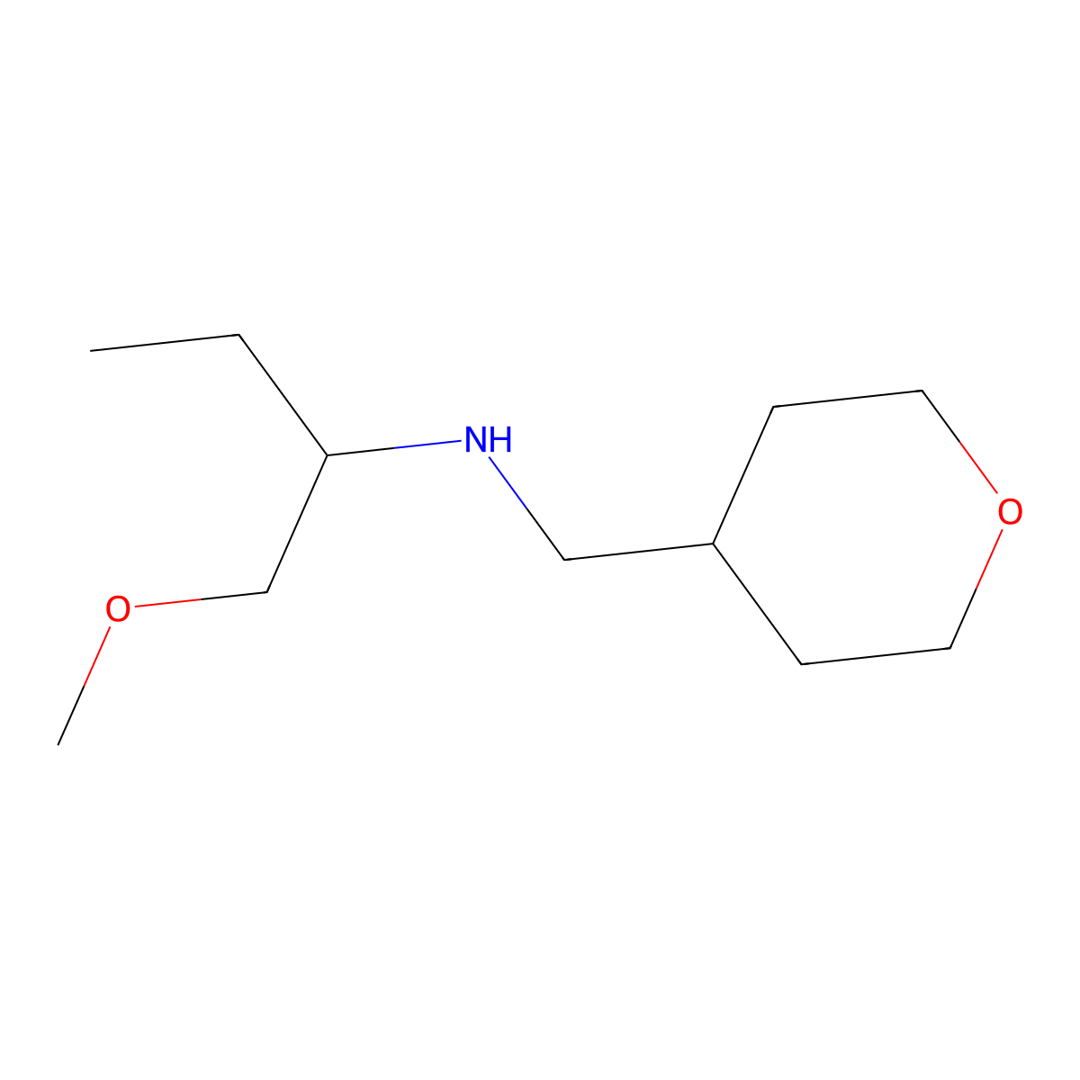 (1-Methoxybutan-2-yl)[(oxan-4-yl)methyl]amine molecular structure, CAS 1343941-65-0