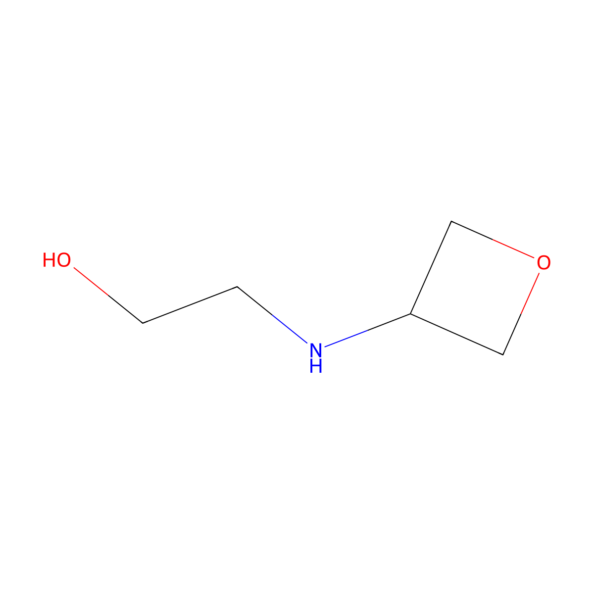 2-((Oxetan-3-yl)amino)ethan-1-ol molecular structure, CAS 1343942-75-5