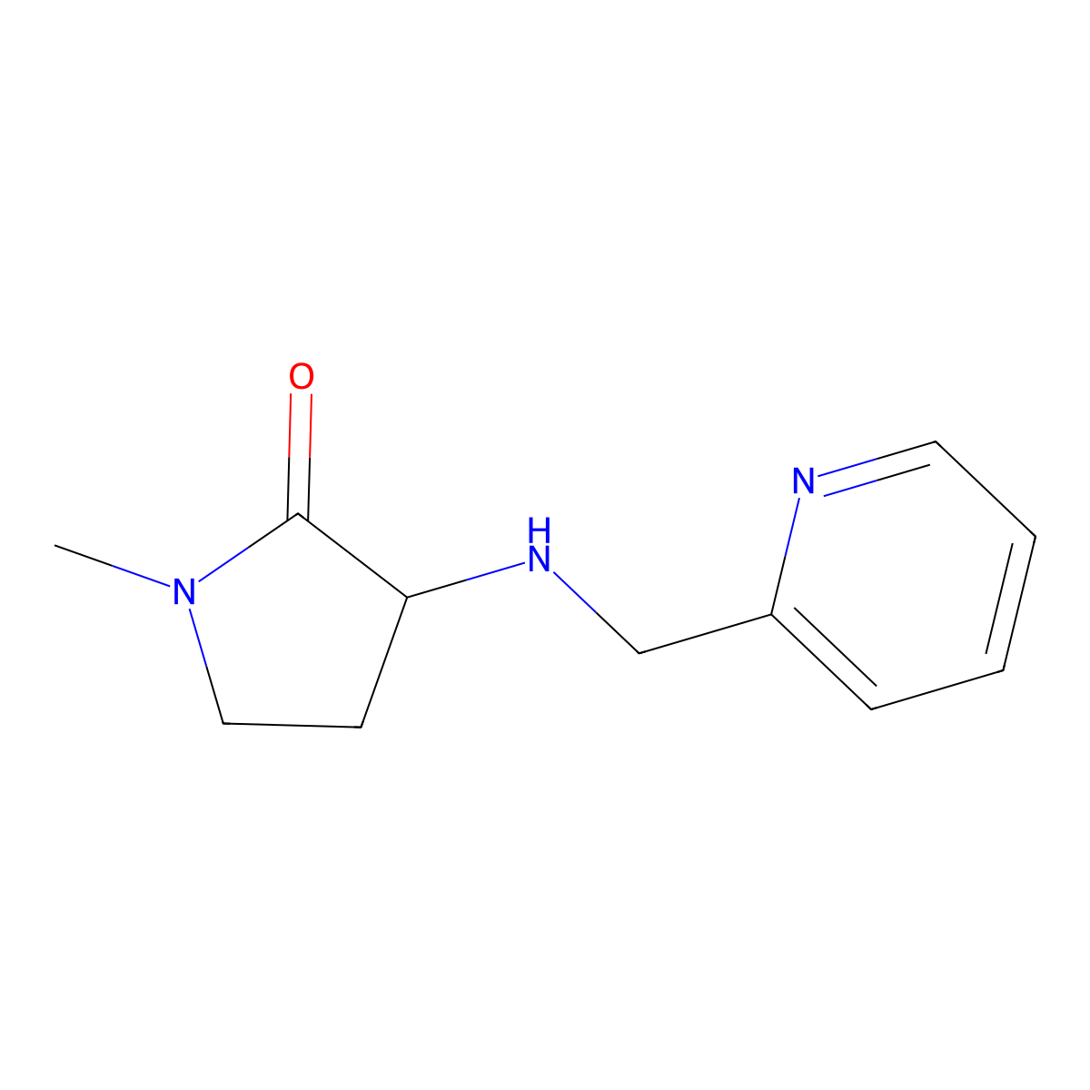 1-Methyl-3-((pyridin-2-ylmethyl)amino)pyrrolidin-2-one molecular structure, CAS 1343943-45-2