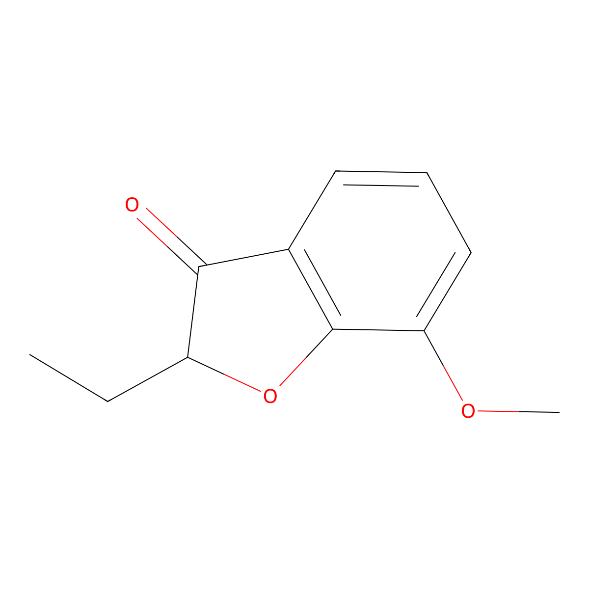 2-Ethyl-7-methoxy-2,3-dihydro-1-benzofuran-3-one molecular structure, CAS 1343943-68-9