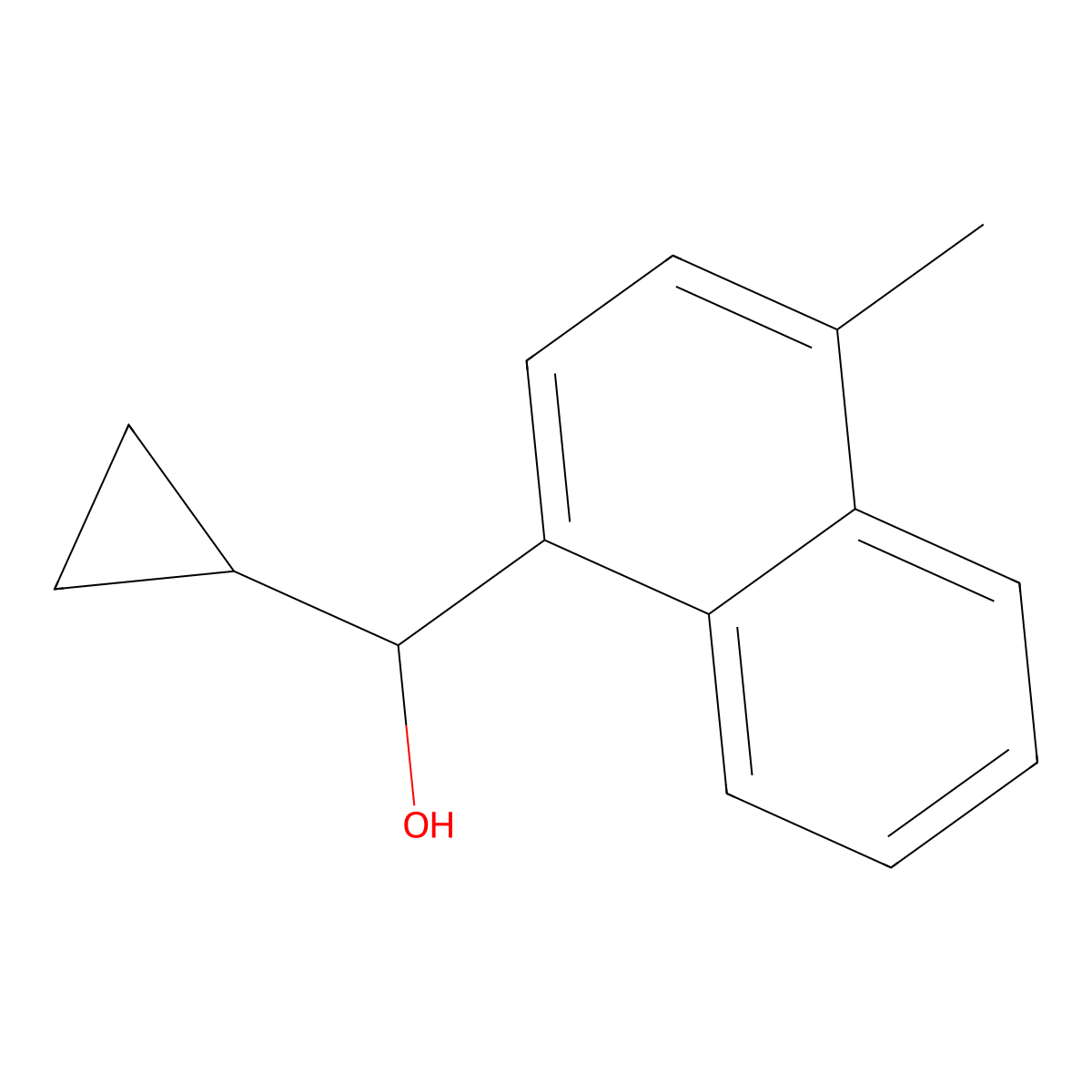 alpha-Cyclopropyl-4-methyl-1-naphthalenemethanol molecular structure, CAS 1343945-12-9