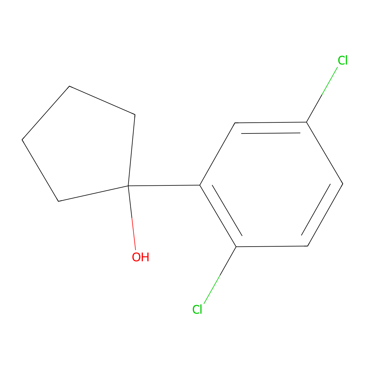 1-(2,5-Dichlorophenyl)cyclopentanol molecular structure, CAS 1343945-34-5