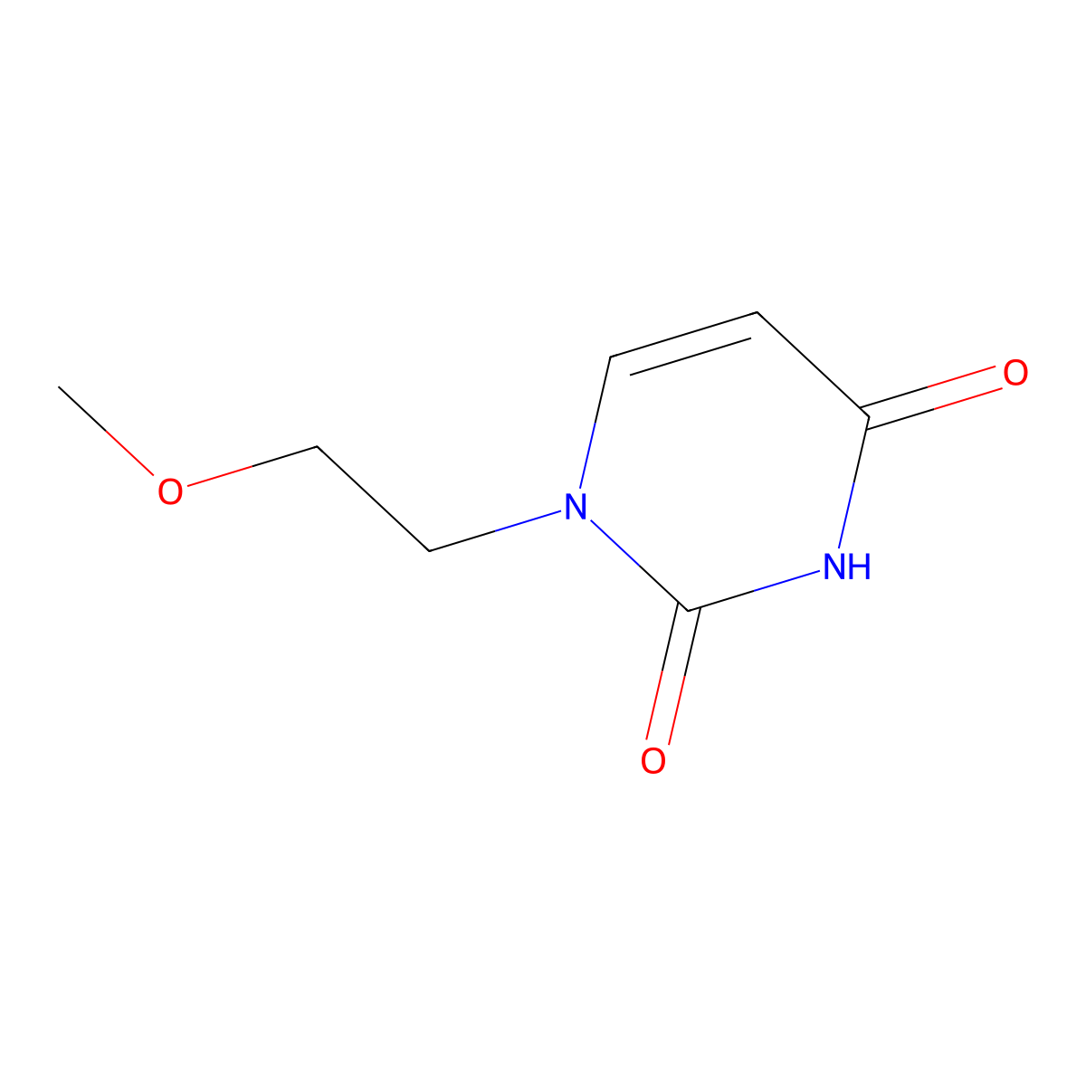 1-(2-methoxyethyl)pyrimidine-2,4(1H,3H)-dione molecular structure, CAS 1343949-10-9