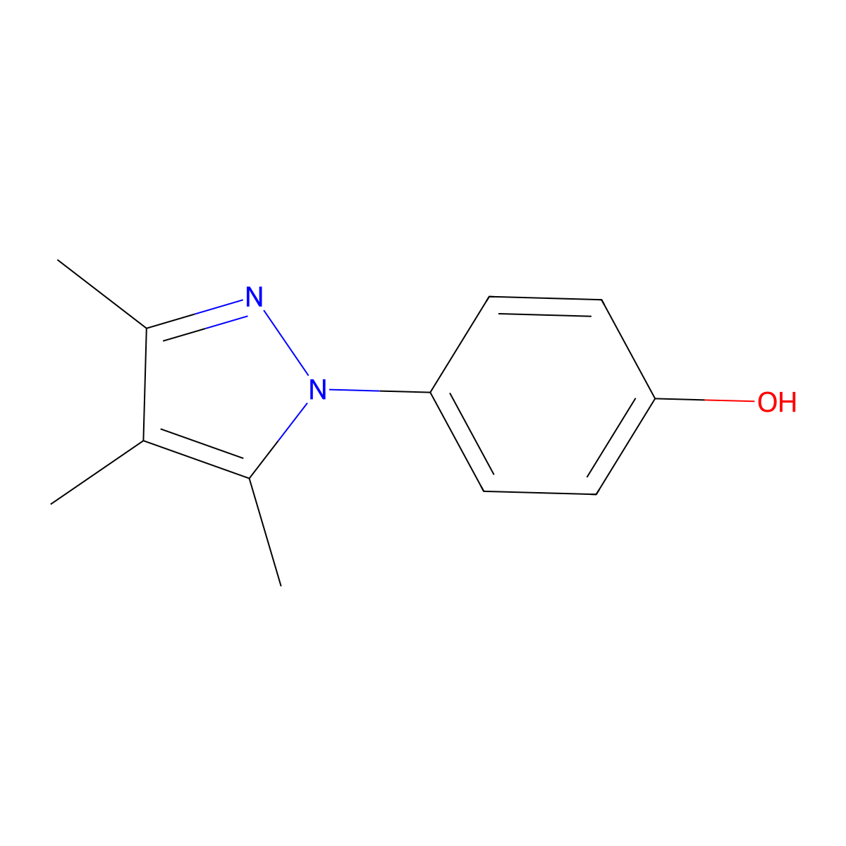 4-(3,4,5-Trimethyl-1h-pyrazol-1-yl)phenol molecular structure, CAS 1343949-48-3