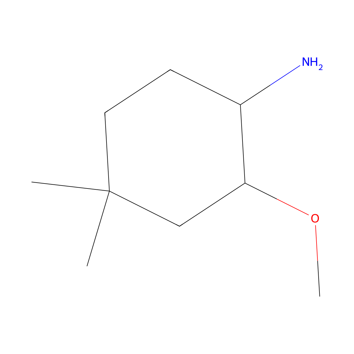 2-Methoxy-4,4-dimethylcyclohexan-1-amine molecular structure, CAS 1343950-71-9