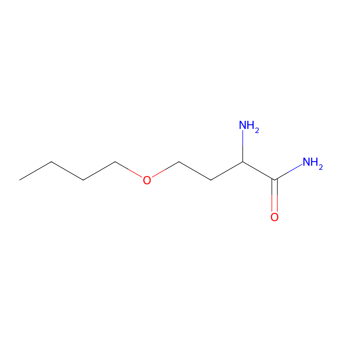 2-Amino-4-butoxybutanamide molecular structure, CAS 1343957-00-5