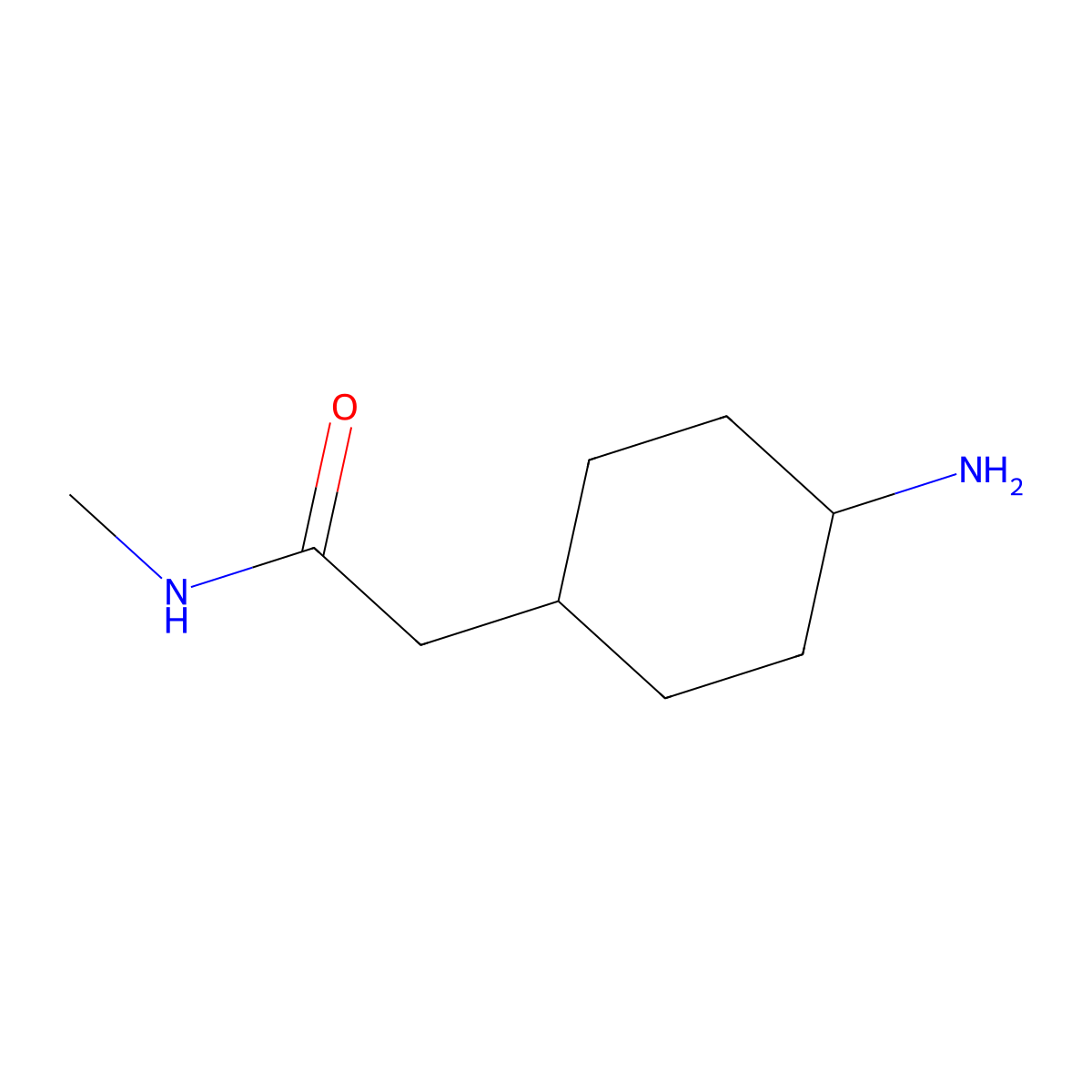 2-(4-aminocyclohexyl)-N-methylacetamide molecular structure, CAS 1343957-18-5