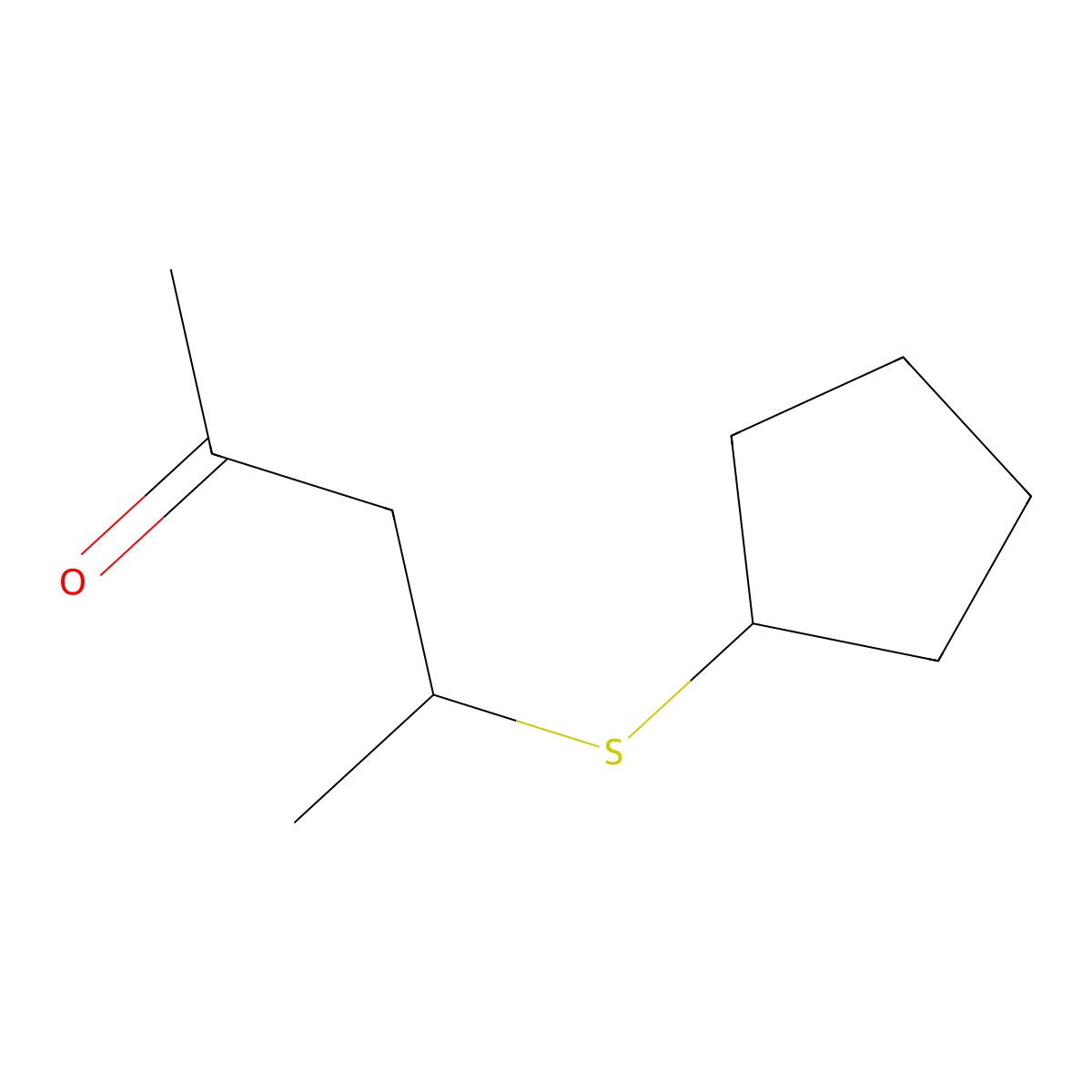 4-(Cyclopentylsulfanyl)pentan-2-one molecular structure, CAS 1343957-86-7