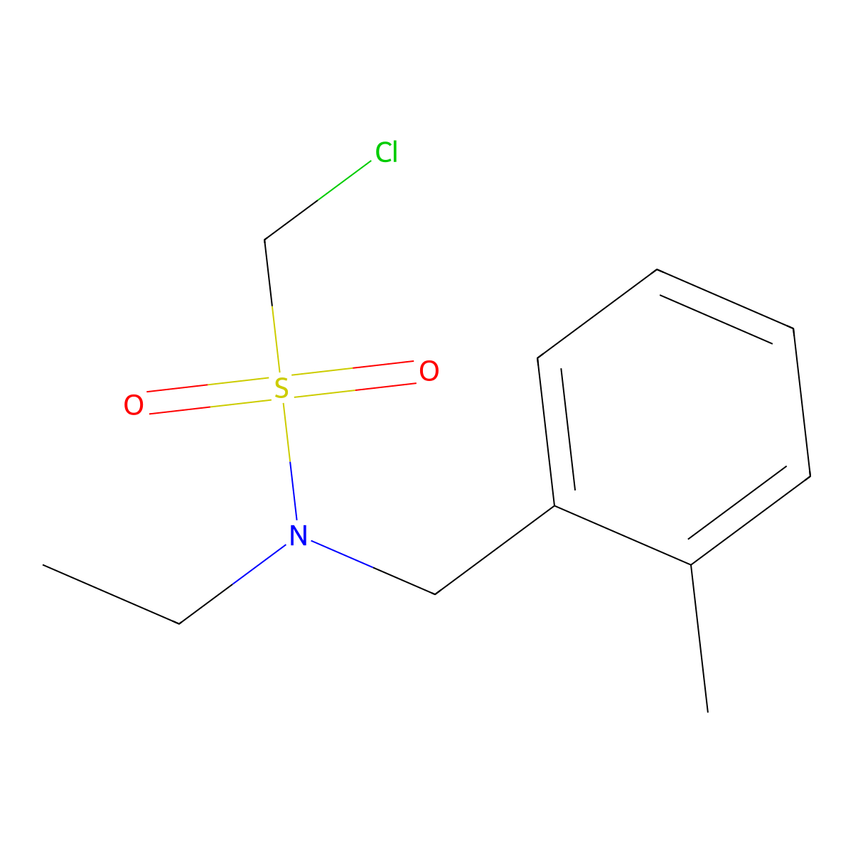 1-Chloro-n-ethyl-n-(2-methylbenzyl)methanesulfonamide molecular structure, CAS 1343960-80-4