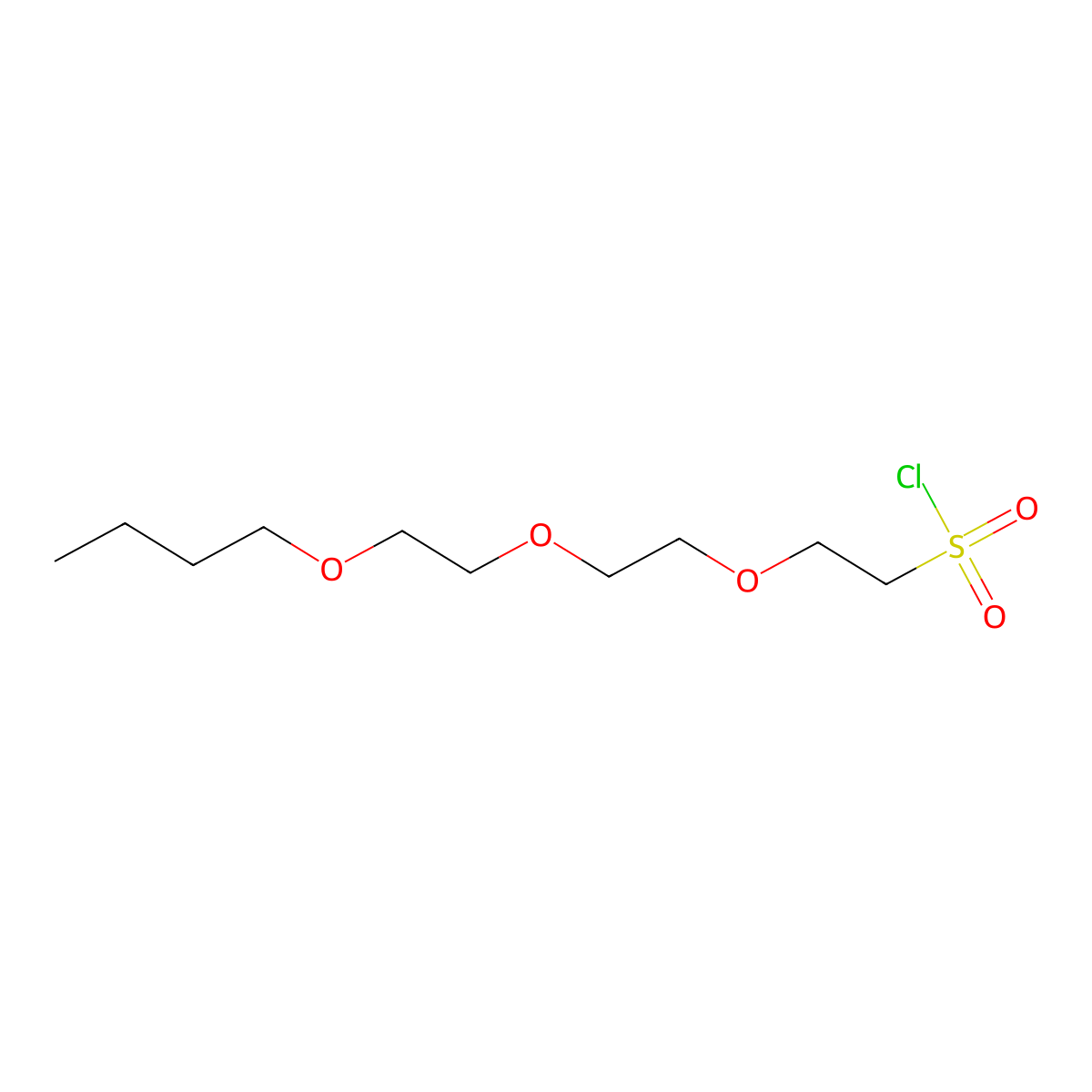 2-[2-(2-Butoxyethoxy)ethoxy]ethane-1-sulfonyl chloride molecular structure, CAS 1343961-77-2