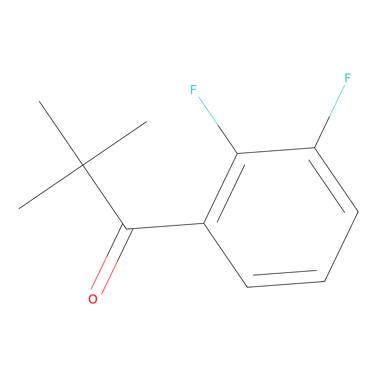 1-(2,3-Difluorophenyl)-2,2-dimethylpropan-1-one molecular structure, CAS 1343962-18-4