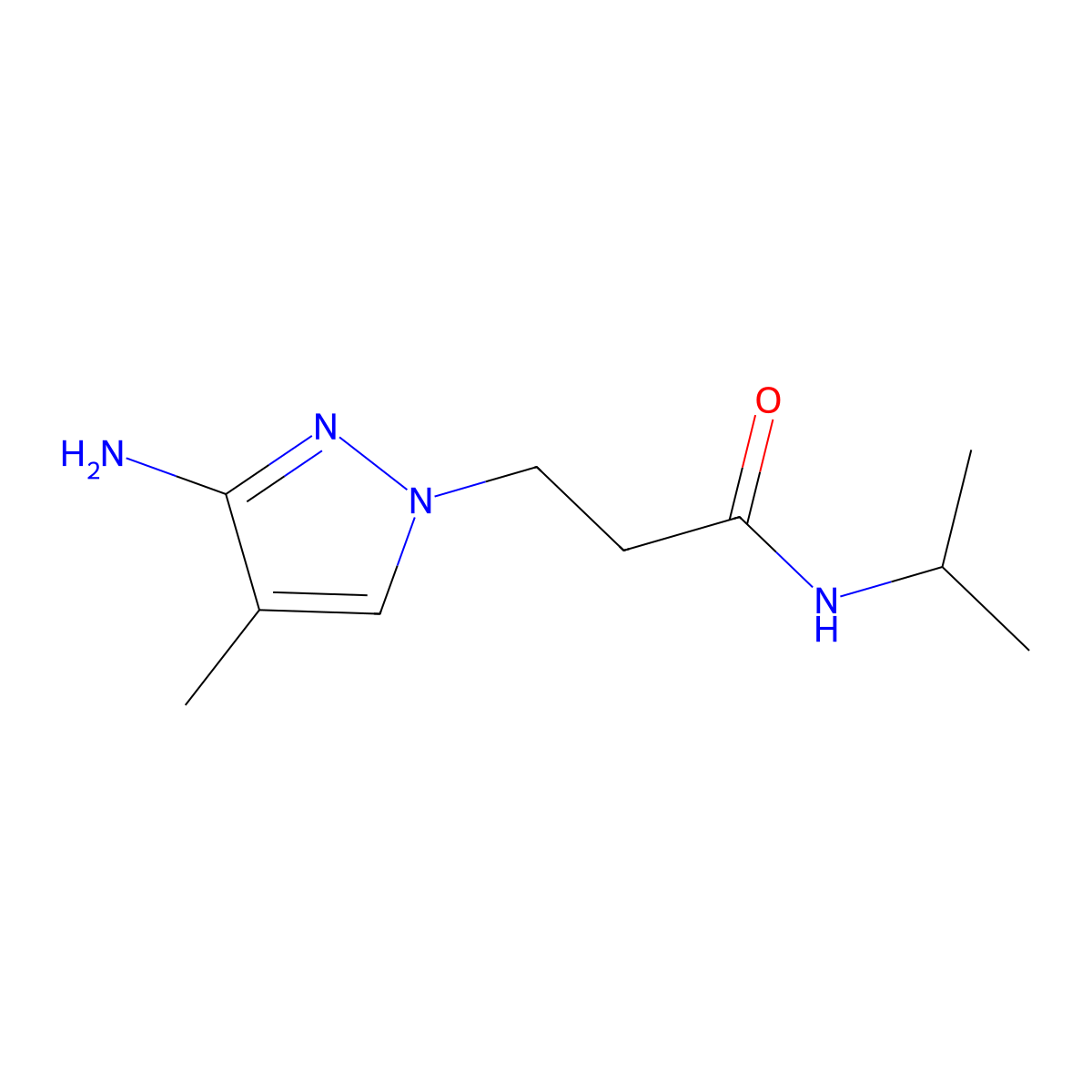 3-(3-Amino-4-methyl-1h-pyrazol-1-yl)-N-isopropylpropanamide molecular structure, CAS 1343964-26-0