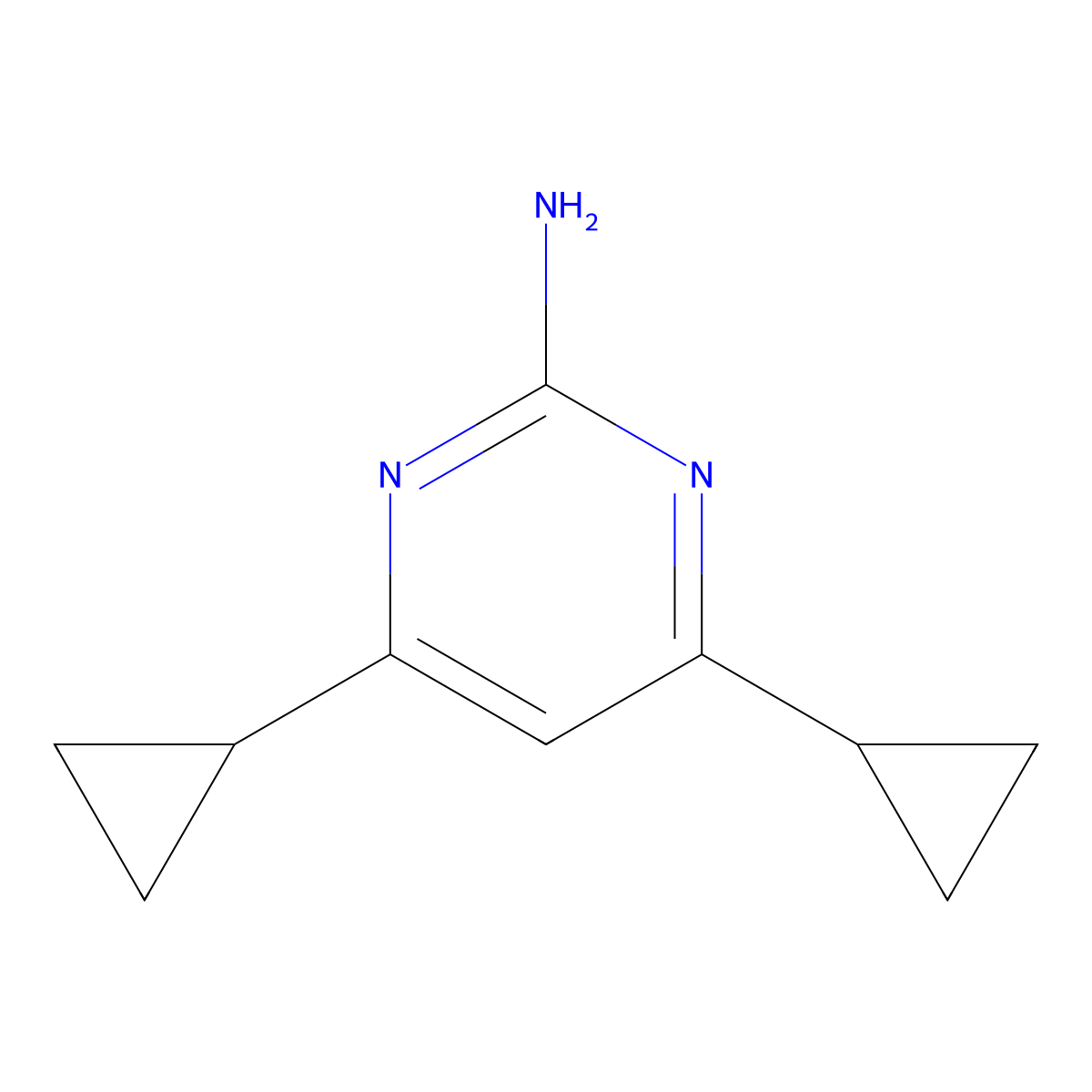 2-Amino-4,6-dicyclopropylpyrimidine molecular structure, CAS 1343965-07-0
