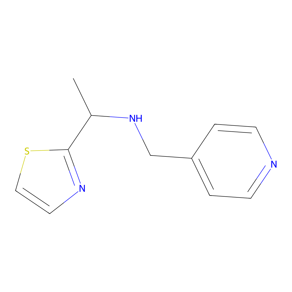 [(Pyridin-4-yl)methyl][1-(1,3-thiazol-2-yl)ethyl]amine molecular structure, CAS 1343965-64-9