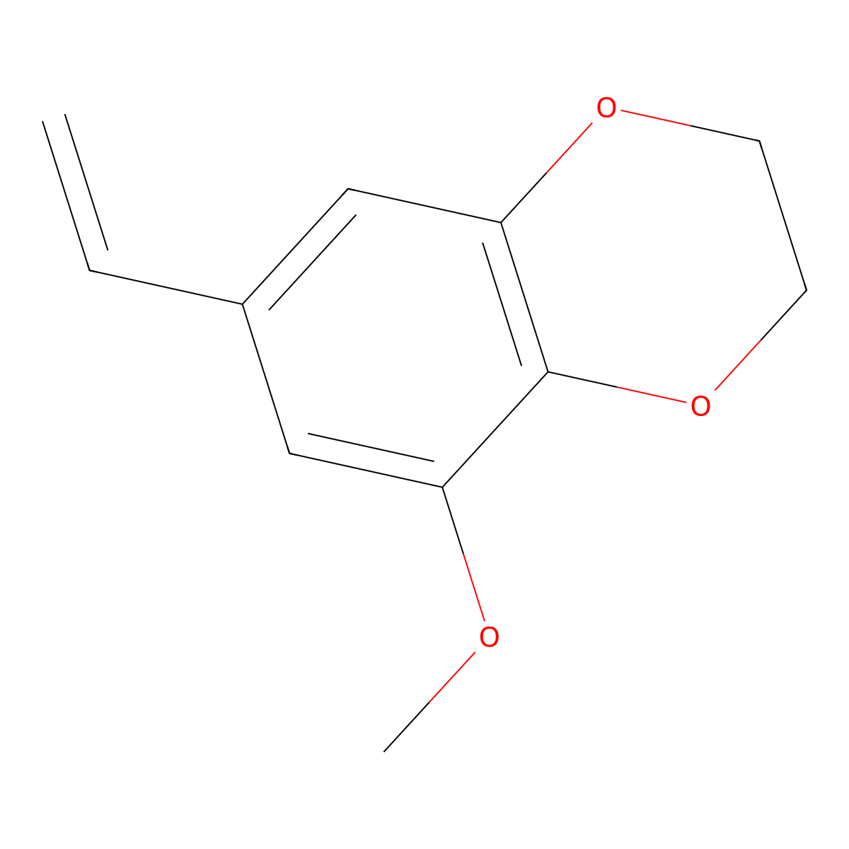 7-Ethenyl-5-methoxy-2,3-dihydro-1,4-benzodioxine molecular structure, CAS 1343966-55-1