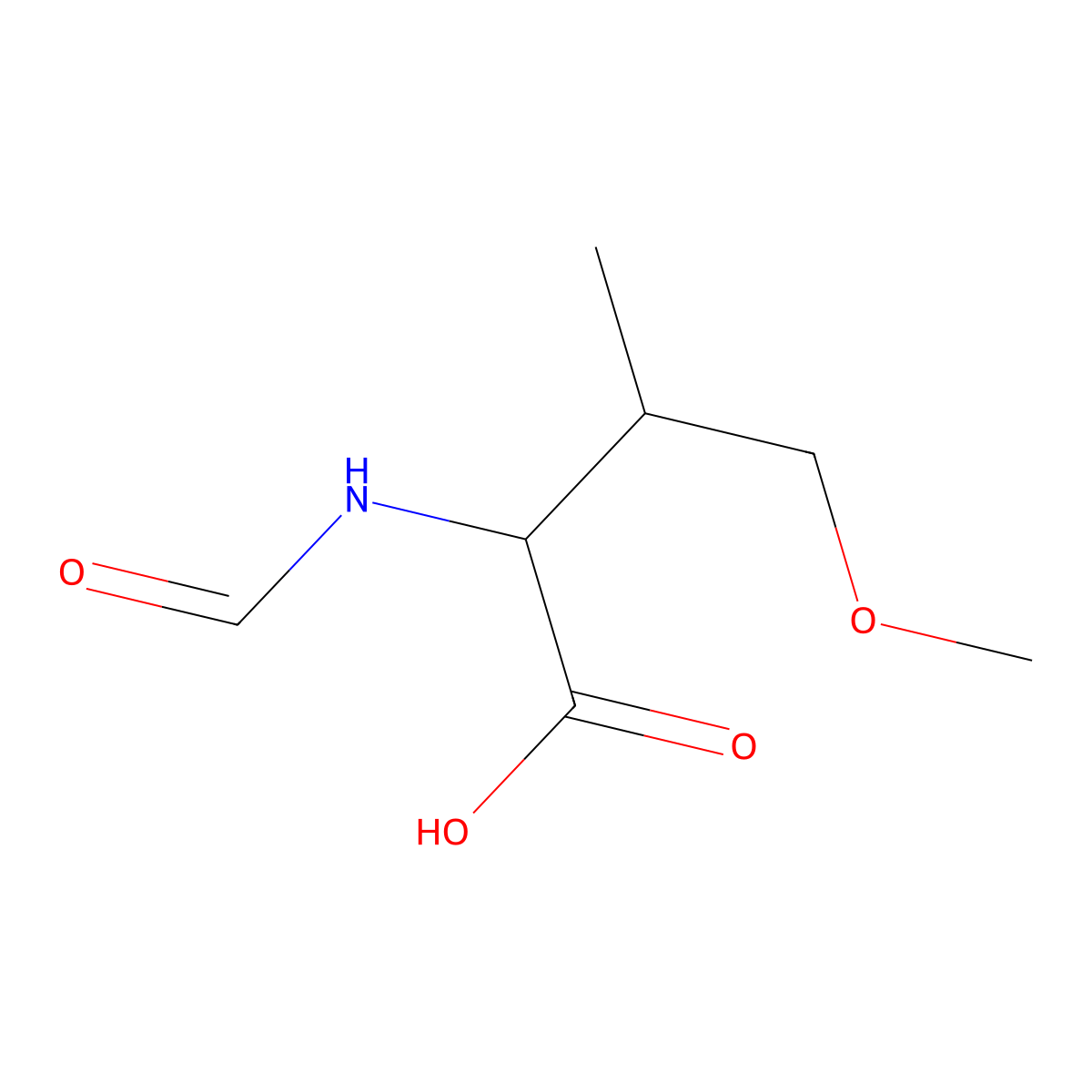 2-Formamido-4-methoxy-3-methylbutanoic acid molecular structure, CAS 1343971-44-7