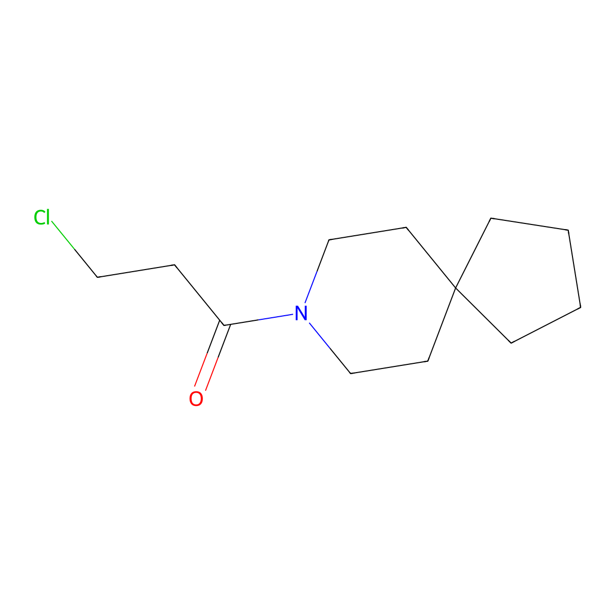 1-{8-Azaspiro[4.5]decan-8-yl}-3-chloropropan-1-one molecular structure, CAS 1343971-94-7