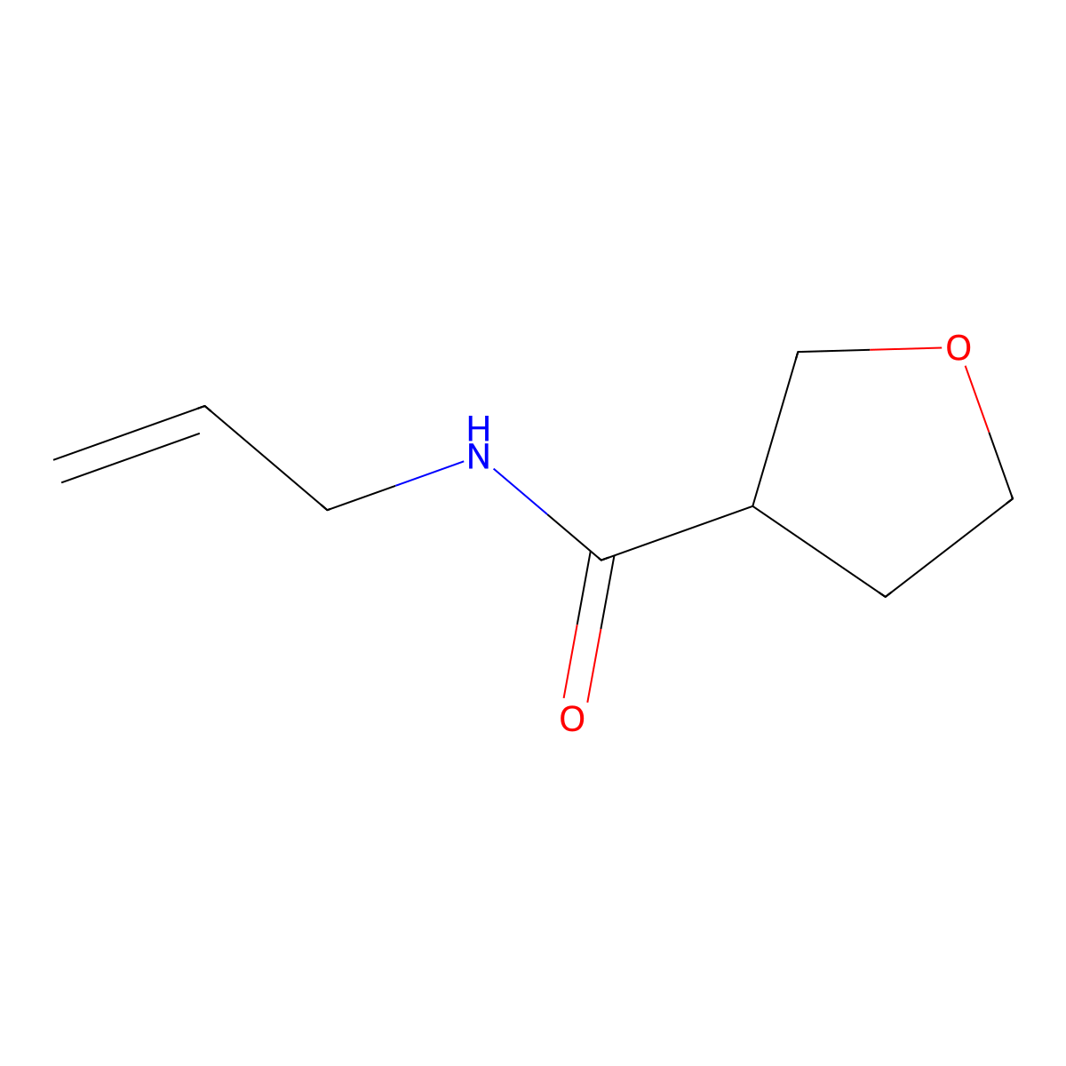 N-(prop-2-en-1-yl)oxolane-3-carboxamide molecular structure, CAS 1343972-89-3