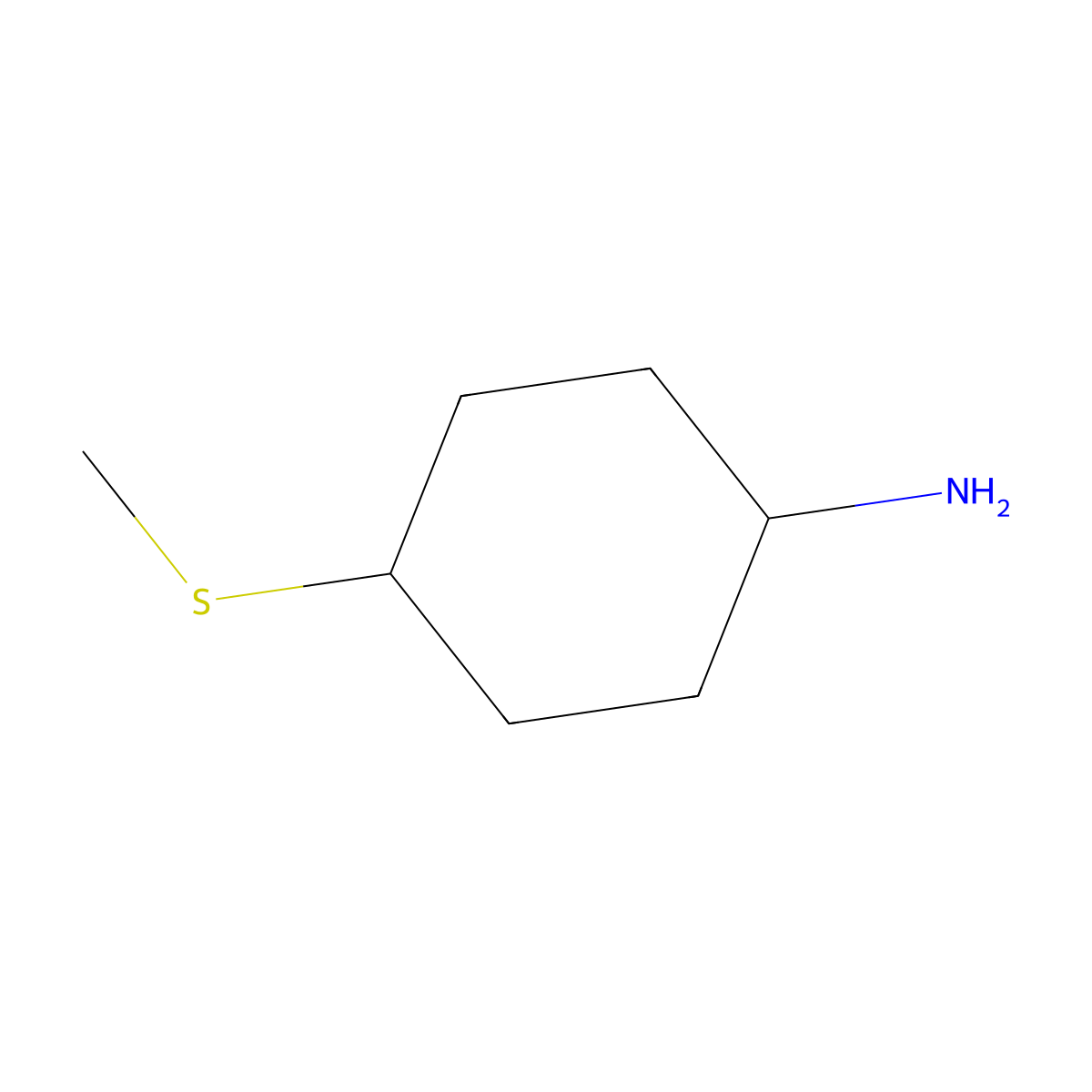 4-(Methylsulfanyl)cyclohexan-1-amine molecular structure, CAS 1343973-37-4