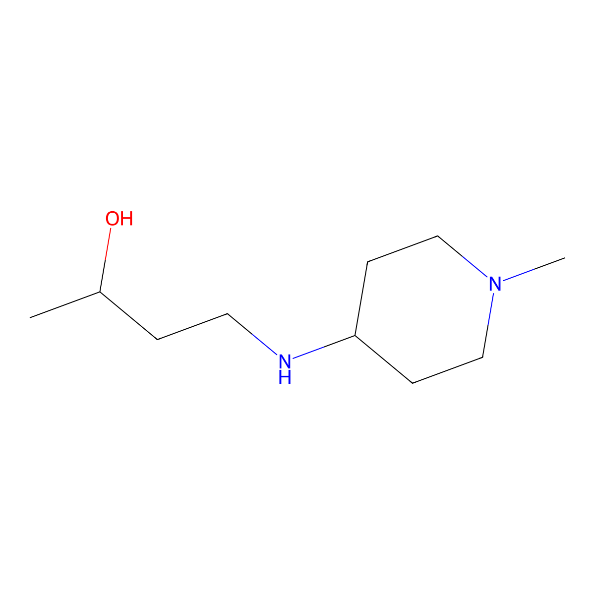 4-[(1-Methylpiperidin-4-yl)amino]butan-2-ol molecular structure, CAS 1343974-99-1