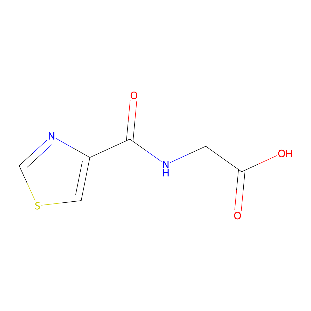 2-(1,3-Thiazol-4-ylformamido)acetic acid molecular structure, CAS 1343976-73-7