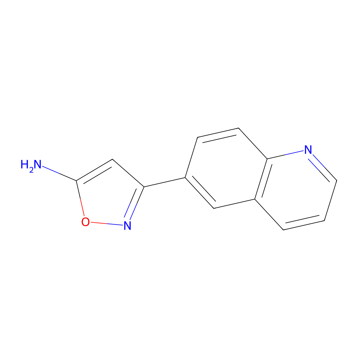 3-(Quinolin-6-yl)-1,2-oxazol-5-amine molecular structure, CAS 1343977-48-9