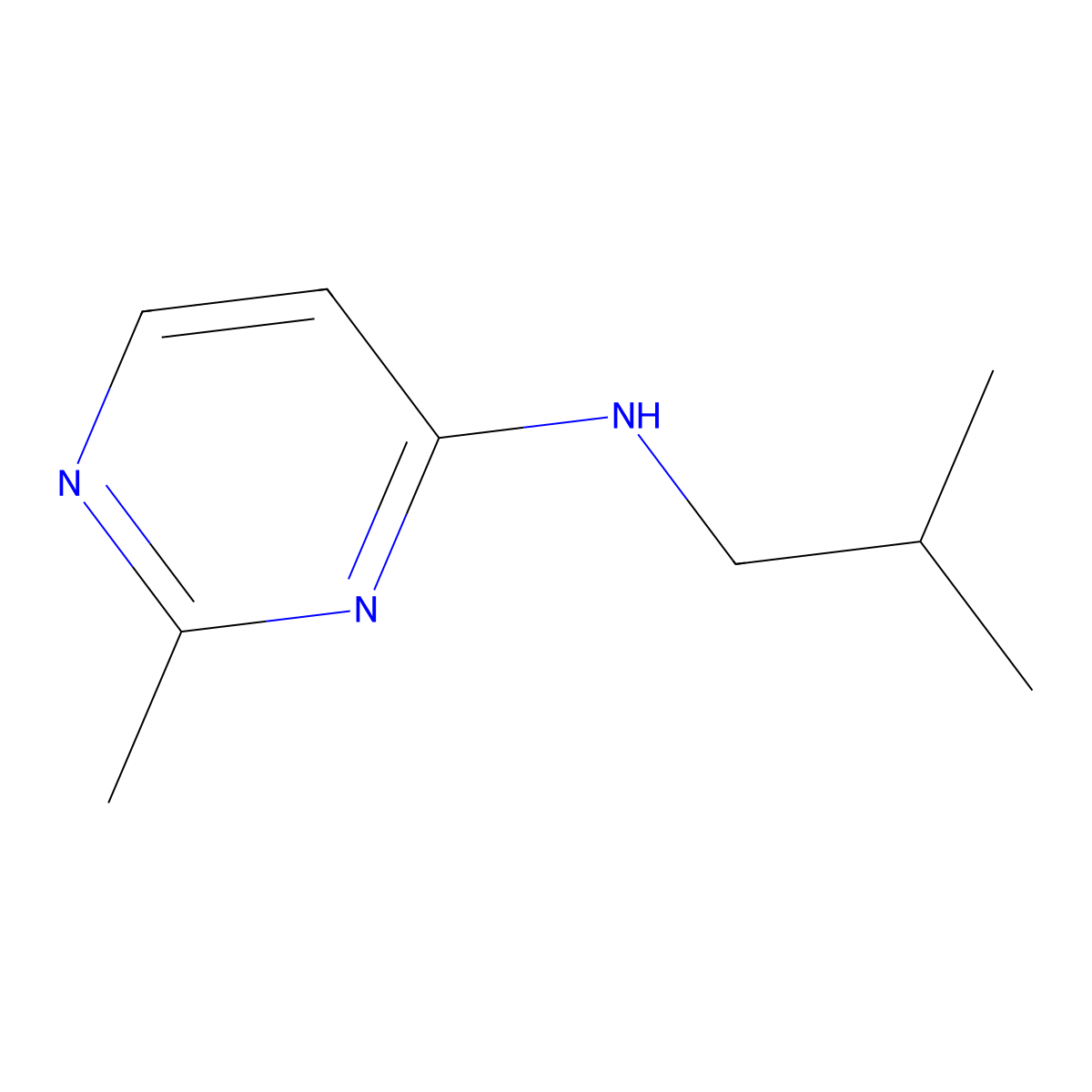 N-isobutyl-2-methylpyrimidin-4-amine molecular structure, CAS 1343978-24-4