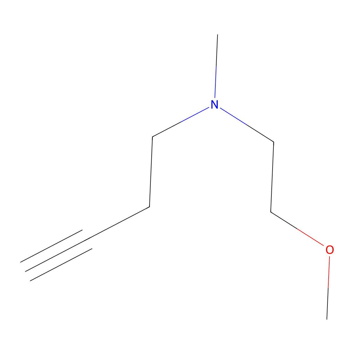 (But-3-yn-1-yl)(2-methoxyethyl)methylamine molecular structure, CAS 1343987-88-1