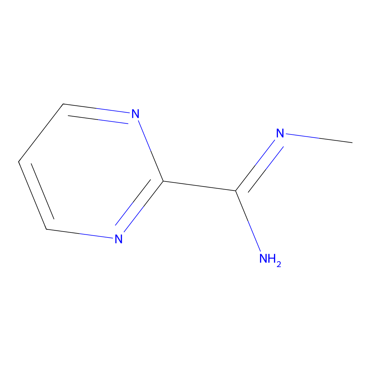 N-methylpyrimidine-2-carboximidamide molecular structure, CAS 1343990-82-8