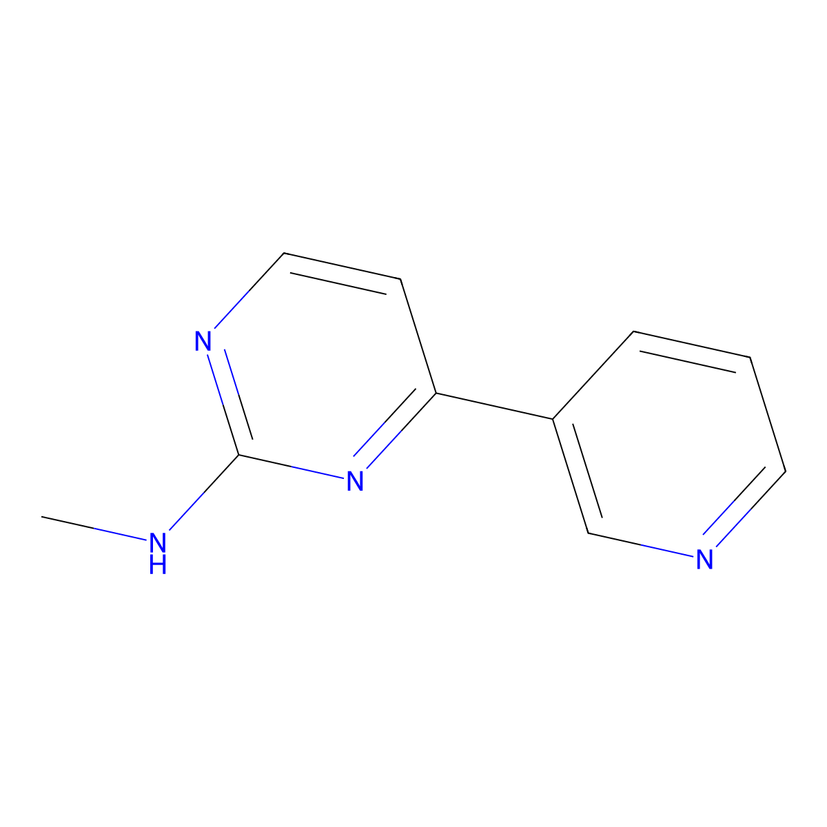 N-methyl-4-(pyridin-3-yl)pyrimidin-2-amine molecular structure, CAS 1343994-74-0