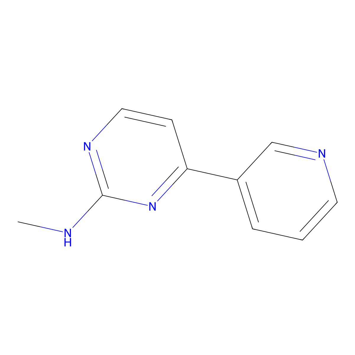 N-methyl-4-(pyridin-3-yl)pyrimidin-2-amine molecular structure, CAS 1343994-74-0