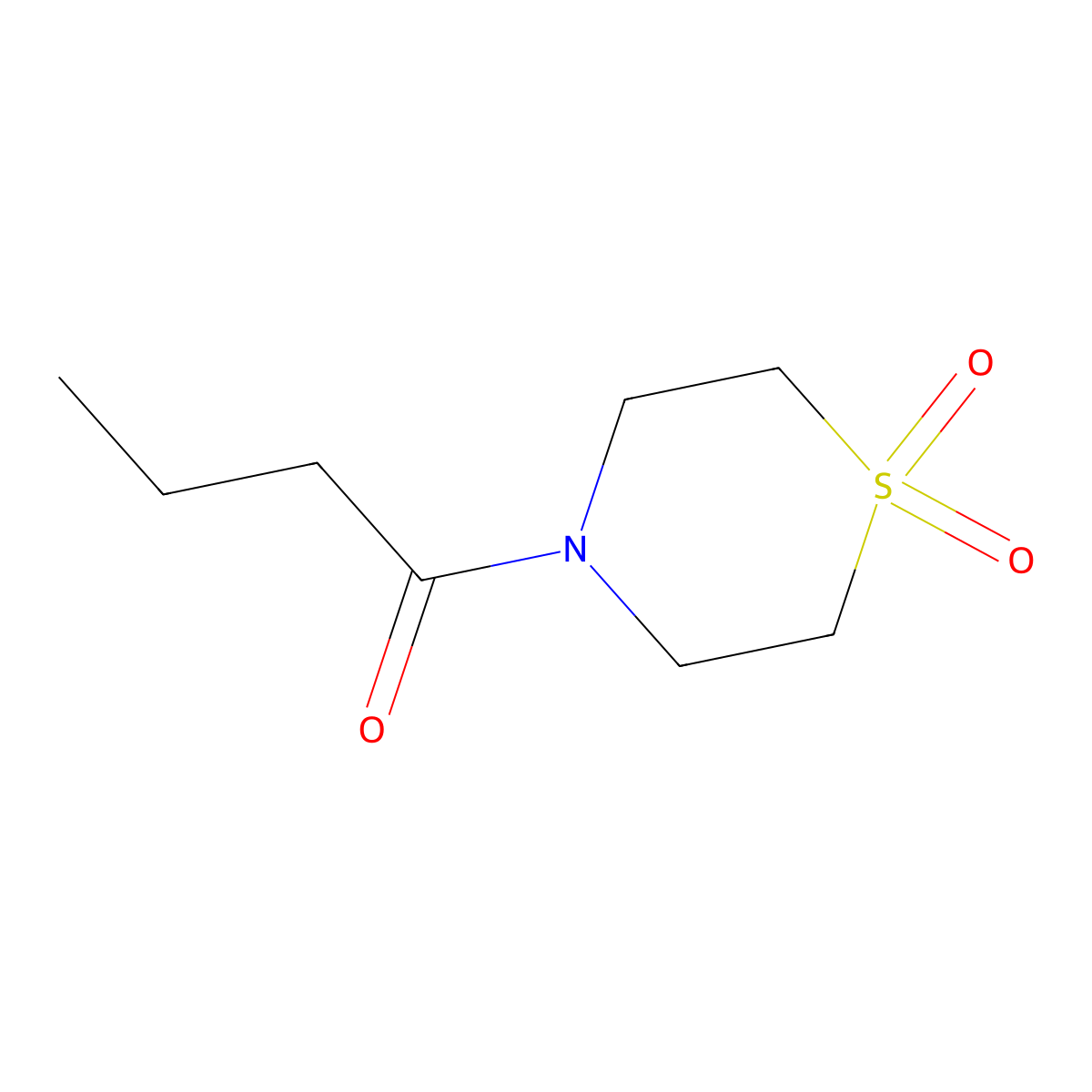 1-(1,1-Dioxidothiomorpholino)butan-1-one molecular structure, CAS 1343994-91-1