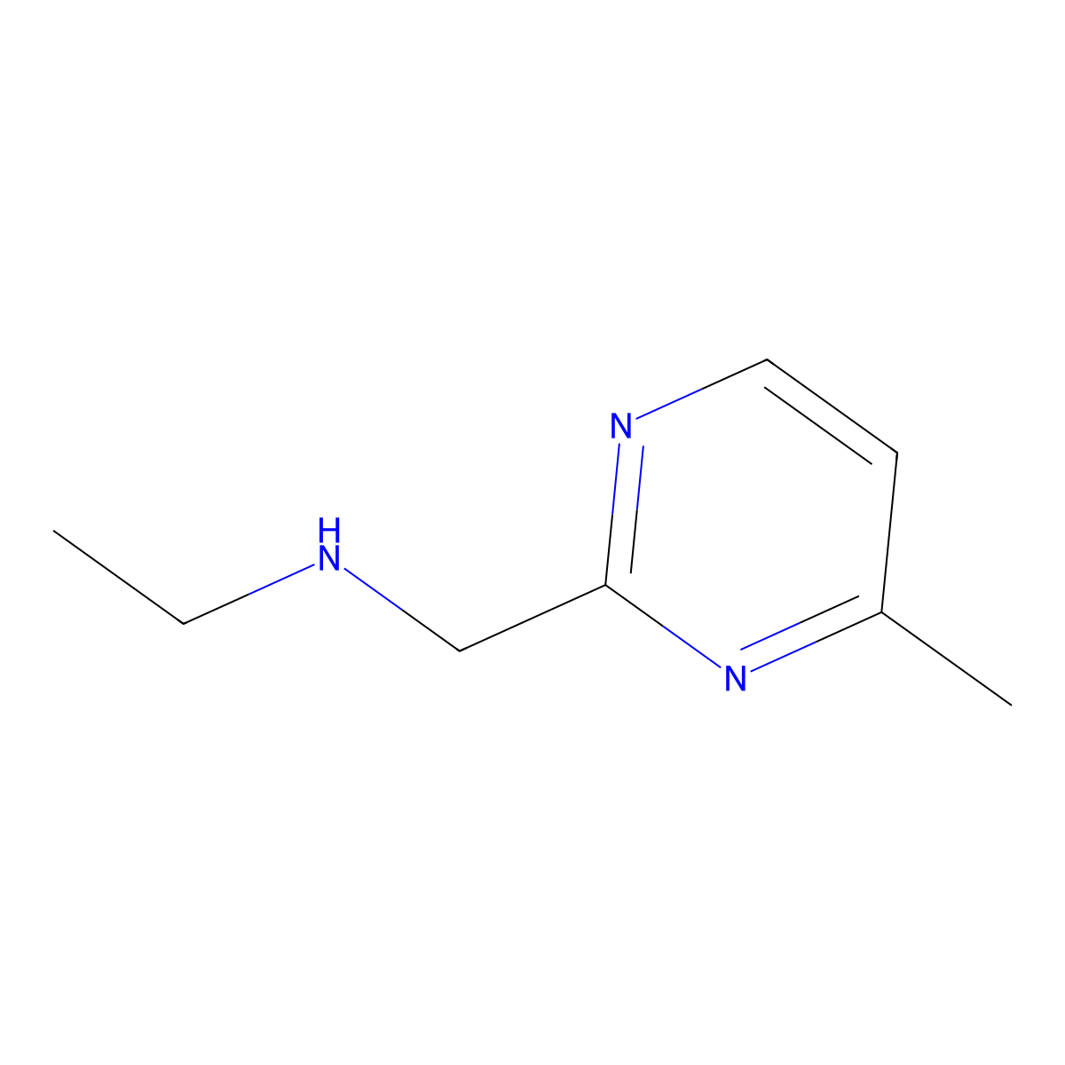 Ethyl[(4-methylpyrimidin-2-yl)methyl]amine molecular structure, CAS 1343995-88-9